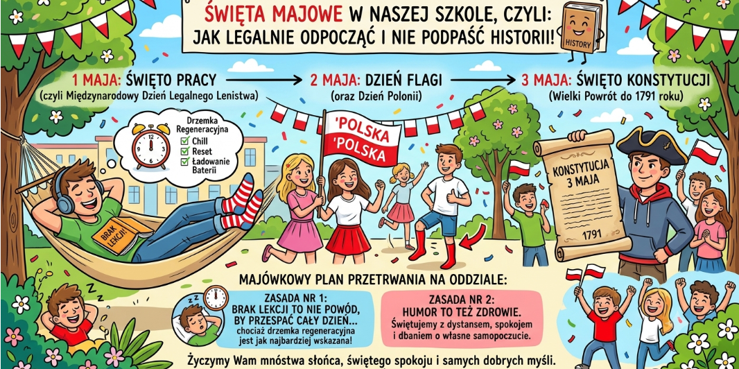 Grafika: Majówka w ZSO Józefów
